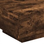 vidaXL Table basse avec lumières LED chêne fumé 55x55x31 cm