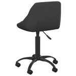 Chaise fauteuil siège de bureau informatique étude velours noir 02_0024046