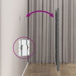 vidaXL Tête de lit murale Gris 206x3x91 5 cm Bois massif de pin