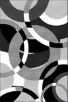 Tapis de salon ROUND 120 x 180 cm - Gris