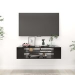 vidaXL Meuble TV suspendu Noir 100x30x26 5 cm Aggloméré