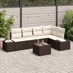 vidaXL Canapé de jardin 5 pièces avec coussins gris en rattan synthétique