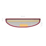 vidaXL Tapis d'escalier 10 Pièces 65x24x4 cm Rouge bordeaux