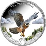 Pièce de monnaie en Argent 20 Francs g 31.1 (1 oz) Millésime 2024 World Wildlife Congo PEREGRINE FALCON