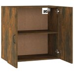 vidaXL Armoire murale Chêne fumé 60x31x60 cm Bois d'ingénierie