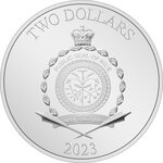 Monnaie en argent 2 dollars g 31.1 (1 oz) millésime 2023 power rangers