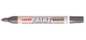 Marqueur Pte conique moyenne PAINT Marker PX20 2,2 - 2,8mm Gris UNI-BALL