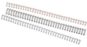 Lot de 100 Peignes métalliques WireBind format A4 capacité 115 feuilles 125mm blanc GBC