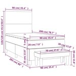 vidaXL Sommier à lattes de lit avec matelas Crème 90x200 cm Tissu
