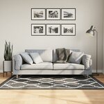 vidaXL Tapis lavable noir et blanc 120x180 cm antidérapant