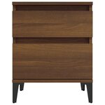 vidaXL Tables de chevet 2 Pièces Chêne marron 40x35x50 cm