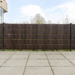 vidaXL Paravents de balcon 5 Pièces marron et noir 255x19cm résine tressé