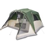 vidaXL Tente familiale avec porche 6 personnes vert imperméable
