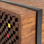 vidaXL Table d'appoint en teck 60 x 60 x 38 cm