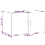 vidaXL Armoire murale blanc 70x42 5x40 cm bois d'ingénierie
