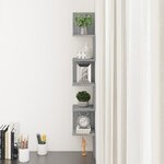 vidaXL Étagère angle murale Sonoma gris 20x20x127 5 cm Bois ingénierie