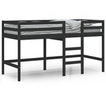 vidaXL Lit mezzanine enfants échelle 90x190 cm bois pin massif
