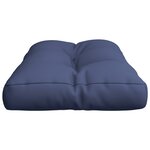vidaXL Coussin de palette bleu marine 80x40x12 cm tissu