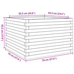 vidaXL Jardinière 70x70x45 5 cm bois de pin massif