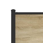 vidaXL Cadre de lit en métal sans matelas chêne sonoma 180x200 cm