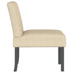 vidaXL Fauteuil sans accoudoirs crème tissu