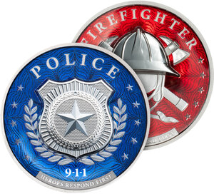 Monnaie FIRST RESPONDERS Set 2 x 1 Oz Argent 5$ Cook Islands 2026