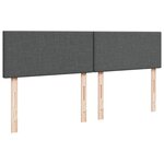 vidaXL Sommier à lattes de lit avec matelas Gris foncé 180x200cm Tissu