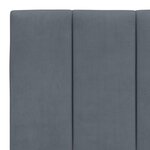 vidaXL Coussin de tête de lit gris foncé 160 cm velours