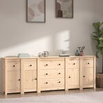 vidaXL Buffet 230x35x80 cm Bois massif de pin