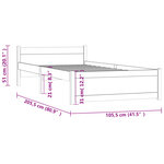 vidaXL Cadre de lit Bois massif 100x200 cm