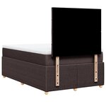 vidaXL Sommier à lattes de lit et matelas marron foncé 120x190cm tissu