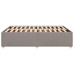vidaXL Cadre de lit sans matelas taupe 140x200 cm tissu