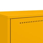vidaXL Buffet haut jaune moutarde 68x39x111 5 cm acier laminé à froid