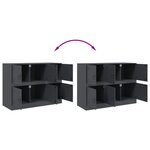 vidaXL Buffet anthracite 99x39x73 cm acier
