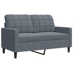 vidaXL Ensemble de canapés 4 Pièces avec coussins Gris foncé Velours