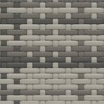 vidaXL Salon de jardin 2 Pièces avec coussins Gris Résine tressée