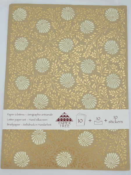 Papier à lettre sérigraphié (feuilles enveloppes stickers)