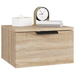 vidaXL Table de chevet murale Chêne sonoma 34x30x20 cm
