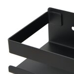 vidaXL Étagère de douche noir mat acier inoxydable 304 brossé