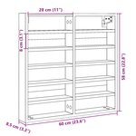 vidaXL Armoire à vitrine chêne fumé 60x8 5x58 cm bois d'ingénierie