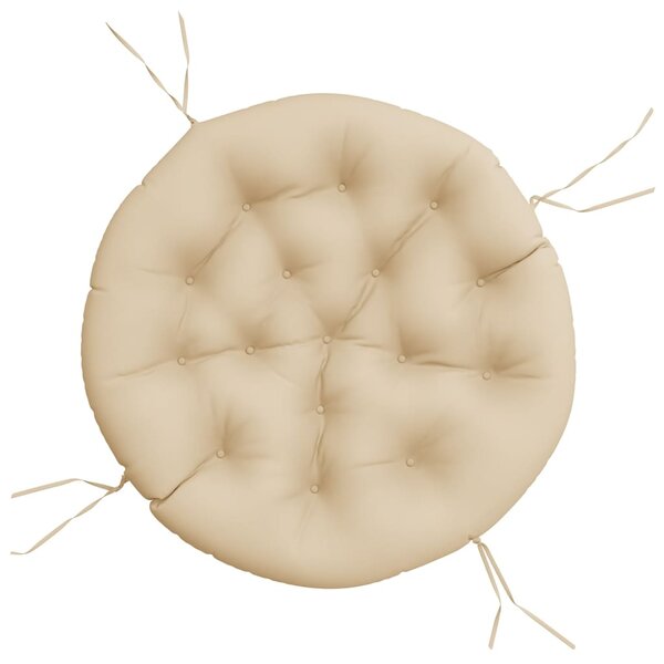 vidaXL Coussin rond beige Ø 100 x11 cm tissu oxford