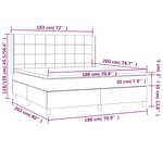 vidaXL Sommier à lattes de lit avec matelas Gris foncé 180x200cm Tissu