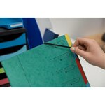 Trieur Agrafé Avec Élastiques 12 Compartiments - Bleu - X 8 - Exacompta
