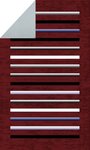 Tapis de salon à rayures 120 x 180 cm - Rouge