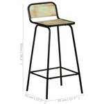 vidaXL Chaises de bar lot de 4 bois de récupération solide