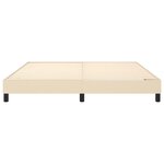 vidaXL Cadre de lit Crème 160 x 200 cm Tissu