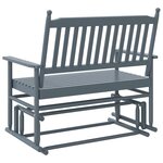 vidaXL Banc balancelle gris 118x70x104 5 cm bois massif de peuplier