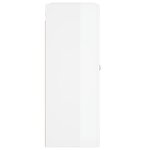 vidaXL Armoire murale blanc brillant 69 5x34x90 cm bois d'ingénierie
