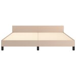 vidaXL Cadre de lit avec tête de lit Cappuccino 160x200 cm Similicuir