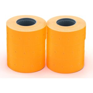 Lot de rouleaux de 1000 étiquettes enlevables 21x12 orange fluo rectangulaires agipa